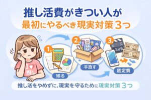 推し活費がきつい人が最初にやるべき現実対策3つ