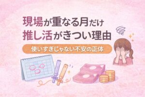 現場が重なる月だけ推し活がきつい理由|使いすぎじゃない不安の正体