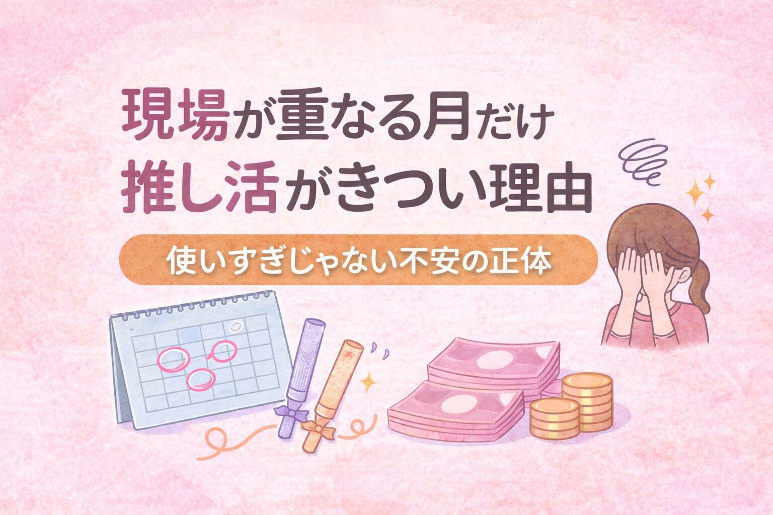 現場が重なる月だけ推し活がきつい理由|使いすぎじゃない不安の正体