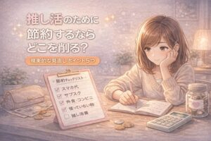推し活のために節約するならどこを削る？現実的な見直しポイント5つ
