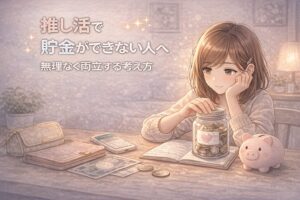 推し活で貯金ができない人へ｜無理なく両立する考え方