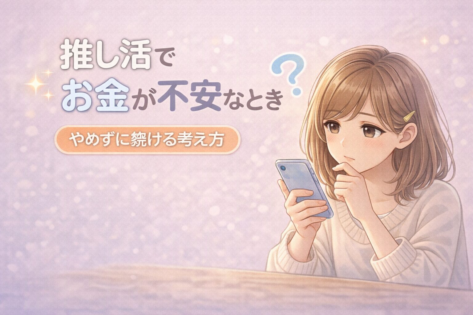 推し活でお金が不安になるときの対処法｜やめずに続ける現実的な考え方