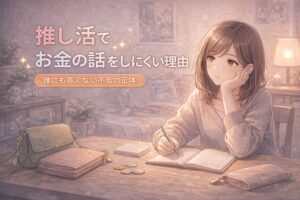 推し活でお金の話をしにくい理由｜誰にも言えない不安の正体