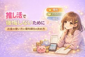 推し活で後悔しないために|お金の使い方と優先順位の決め方